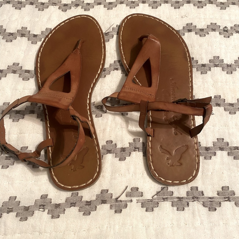 American eagle leather sandals size 10